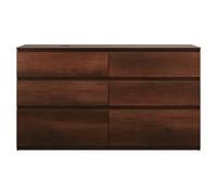 burgbad Lin20 meuble sous-lavabo avec plan de toilette, découpe de la cuve à gauche, 6 tiroirs, 1602x487x900mm, SGIG160LF5359, Couleur: Décor chêne rouille