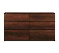 burgbad Lin20 meuble sous-lavabo avec plan de toilette, découpe de la cuve à gauche, 6 tiroirs, 1602x552x900mm, SGRB160LF5359, Couleur: Décor chêne rouille