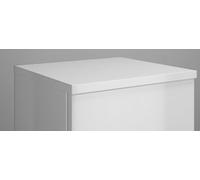 burgbad Plaque de recouvrement pour armoire mi-hauteur, même finition que la façade, APCU035F2833, Couleur: Blanc Brillant / Mélaminé Blanc