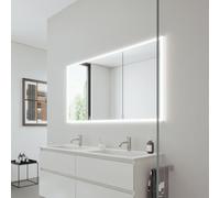 Burgbad RL20 Armoire de toilette, 3 portes avec découpe en verre transparent, SPVN140RF6947G0290,