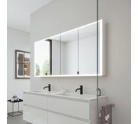 Burgbad RL20 Armoire de toilette, 4 portes avec découpe en verre transparent, SPVM160F6947G0291,