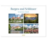 Burgen und Schlösser (Wandkalender 2026 DIN A3 quer), CALVENDO Monatskalender: Sachsen-Anhalt hat eine reiche Geschichte und ist gespickt mit Burgen ... die eine besondere Faszination ausstrahlen.