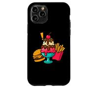 Burger à la crème glacée Frites Drôle de malbouffe Art Coque pour iPhone 11 Pro