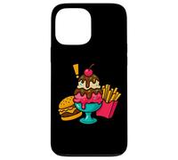 Burger à la crème glacée Frites Drôle de malbouffe Art Coque pour iPhone 13 Pro Max
