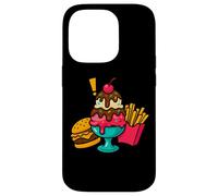 Burger à la crème glacée Frites Drôle de malbouffe Art Coque pour iPhone 14 Pro