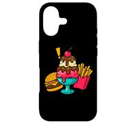 Burger à la crème glacée Frites Drôle de malbouffe Art Coque pour iPhone 17