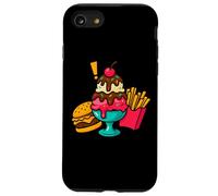 Burger à la crème glacée Frites Drôle de malbouffe Art Coque pour iPhone SE (2020) / 7/8