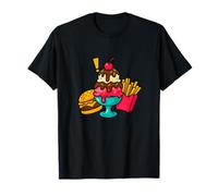 Burger à la crème glacée Frites Drôle de malbouffe Art T-Shirt