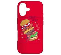 Burger Anatomie Structure Cheeseburger Hamburger Cadeaux Coque pour iPhone 17