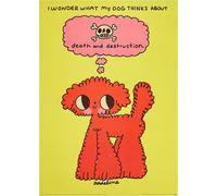 Burger Babie - Poster encadré "Je me demande à quoi pense mon chien" PM11777 (40 cm x 30 cm) (Coloured)