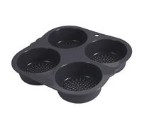 Burger Bun Poêle, 4/6 Cavity Silicone Hamburger Moule Muffin Top Poêles - Moule à Moule à Réutilisable Antiadhésif Moule à Flexible pour Muffin Top, Whoopie Pies, Buns