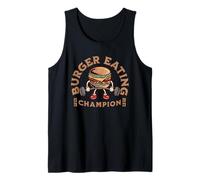 Burger Eating Champion Funny Hamburger Exercice Retro Débardeur