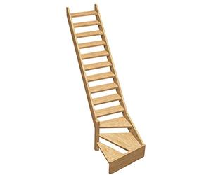 Burger Escalier de meunier 1/4 tournant gauche en sapin NORMANDIE