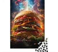 Burger Géant Scène Gourmande Puzzle 1000 Pièces Papier pour Adultes Concentration Relaxation Famille Décoration Cadeau 38x26cm/1000pcs