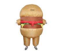Burger gonflable - Tenue Jumbo Food, Carry Airfill, vêtements chics, combinaison de parade, figurine surdimensionnée, accessoire d'appareil photo, uniforme de bande dessinée Mardi Show | Costume