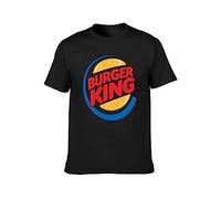 Burger King Men Cotton T-Shirt Print Tee T-Shirt Black 3XL