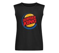 Burger King T-Shirt for Men Tee Sleeveless Vest Tank Top Black M