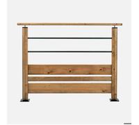 Burger Kit garde-corps Moka bois H96 x L120cm