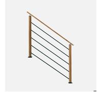 Burger Kit garde-corps rampant Moka bois H96 x L120cm