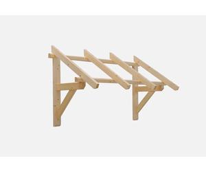 Burger Marquise de porte en bois brut sans couverture 139 x 80 cm - First - MAR1408