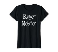 Burger Meister T-Shirt Graphique avec Valeur, Femme, Noir, M