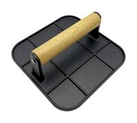 Burger Press, Cast Iron Grill Press, 6.3 inch Griddle Press, Flat Cooking Press, Anti-Scald Handle Press, Outdoor BBQ Tool, Round Burger Press, Heavy Duty Cooking Press, Versatile Grill Accessory