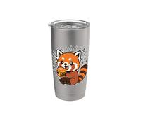 Burger Red Panda Sparkle Kawaii Gobelet isotherme en acier inoxydable double paroi