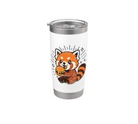 Burger Red Panda Sparkle Kawaii Gobelet isotherme en acier inoxydable double paroi
