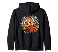 Burger Red Panda Sparkle Kawaii Sweat à Capuche