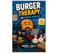 Burger Therapy for Remote Workers: Funny Work From Home Journal for Stress, Burnout & Daily Chaos | Includes Burger Tracker & Mood Pages