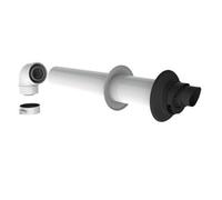 Burgerhout hr sortie murale concentrique avec adaptateur 2xø60mm ø100mm conduit pp noir/blanc 400470087