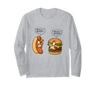 Burgers drôles Hot Dog pour fille, femme, maman, épouse, junkie de restauration rapide Manche Longue