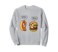 Burgers drôles Hot Dog pour fille, femme, maman, épouse, junkie de restauration rapide Sweatshirt