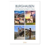 Burghausen, eine historische Stadt im Fokus (Wandkalender 2026 DIN A2 hoch), CALVENDO Monatskalender: Die Stadt an der Salzach hat viele Facetten.