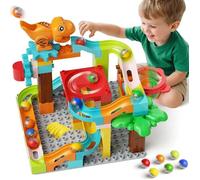 burgkidz Circuit de Billes 90 pièces - Jeu de Construction Créatif et Éducatif pour Enfants 3-8 Ans, Cadeau Fille Garçon.