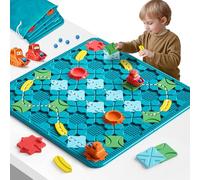 burgkidz Jeux de Société Logique Jouets pour Enfant 4 5 6 7 8 Ans, 56 x 56 Cm Grand Plateau Labyrinthe Puzzle Classiques Jeu de Construction de Route, Cerveau Famille Cadeaux d'anniversaire 4-8 Ans