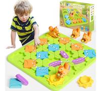 burgkidz Jouets pour Enfants pour 4 5 6 7 Ans, Puzzles de Construction de Route logique 118 défis Jouets STEM intelligents Jeu de Plateau Jouets Montessori pour Enfants Garçons Filles 4-8 Ans