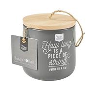 Burgon and Ball NEUF en émail et distributeur de ficelle de bois avec 120 m de jute M gris charbon