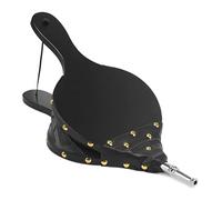Burgs Cheminée à bois pratique en cuir Feu Belly Pit Souffleur d'air pour W/Hanging Buse de ceinture pour la cuisson en plein air Buse de cheminée noire Soufflets de barbecue