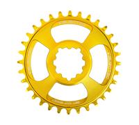 Burgtec Plateau Thick Thin avec décalage de 3 mm pour SRAM 3-Bolt jaune