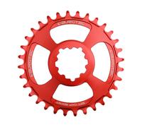 Burgtec Plateau Thick Thin avec décalage de 3 mm pour SRAM 3-Bolt rouge