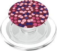 Burgundy and Pink Polka Dot Fun Pattern PopSockets PopGrip pour MagSafe