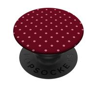 Burgundy and Pink Polka Dots Classic Polkadots Aesthetic PopSockets PopGrip Adhésif