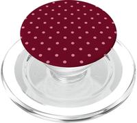 Burgundy and Pink Polka Dots Classic Polkadots Aesthetic PopSockets PopGrip pour MagSafe