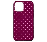 Burgundy and Pink Polka Dots Tiny Polkadots Aesthetic Coque pour iPhone 12 Pro Max