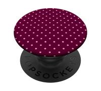 Burgundy and Pink Polka Dots Tiny Polkadots Aesthetic PopSockets PopGrip Adhésif