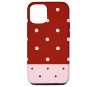 Burgundy and Pink Polka Dots Trendy Polkadots Aesthetic Coque pour iPhone 12/12 Pro