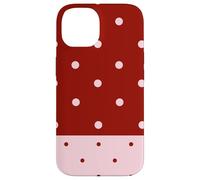 Burgundy and Pink Polka Dots Trendy Polkadots Aesthetic Coque pour iPhone 14