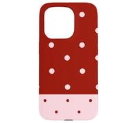 Burgundy and Pink Polka Dots Trendy Polkadots Aesthetic Coque pour iPhone 15 Pro
