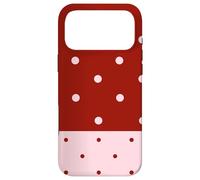 Burgundy and Pink Polka Dots Trendy Polkadots Aesthetic Coque pour iPhone 17 Pro Max
